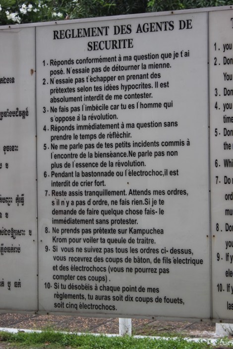 Les règles que devaient suivre les détenus