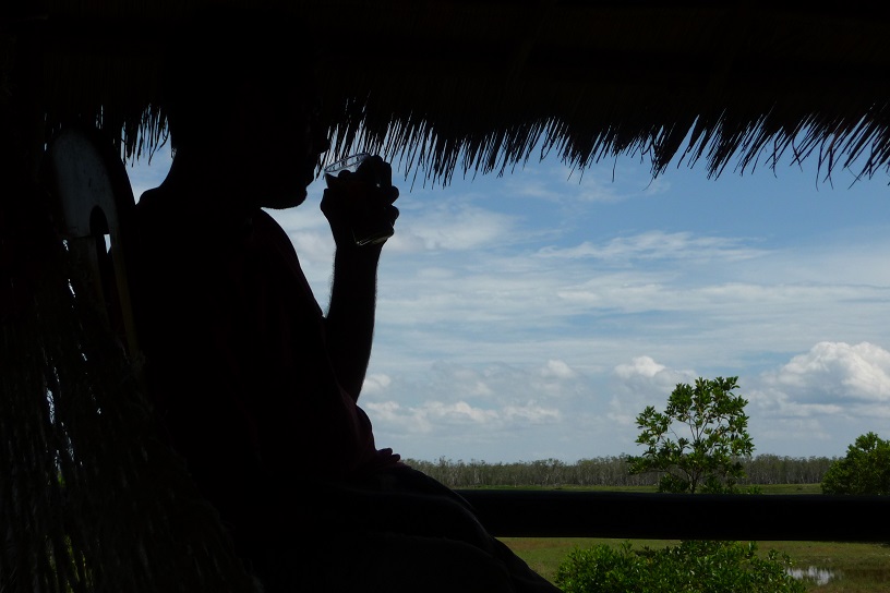 Sur la route entre Krong Koh Kong et Kampot. Des rizières, des hamacs, une bière
