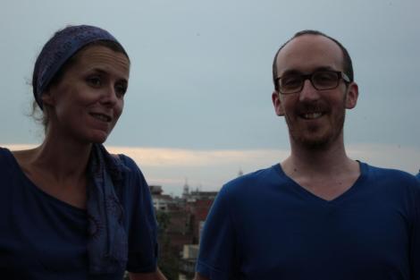 Ludo à droite, Angeline à gauche, qui était bénévole pour l'école